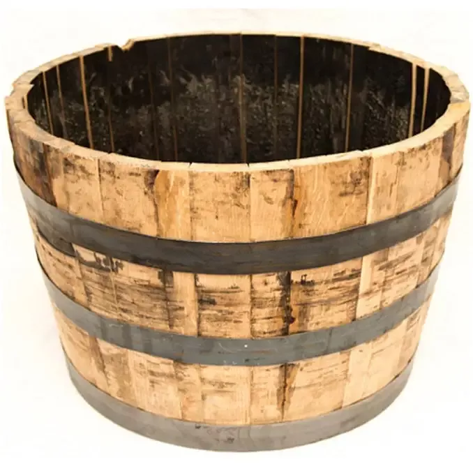 Half Whiskey Barrel Planter