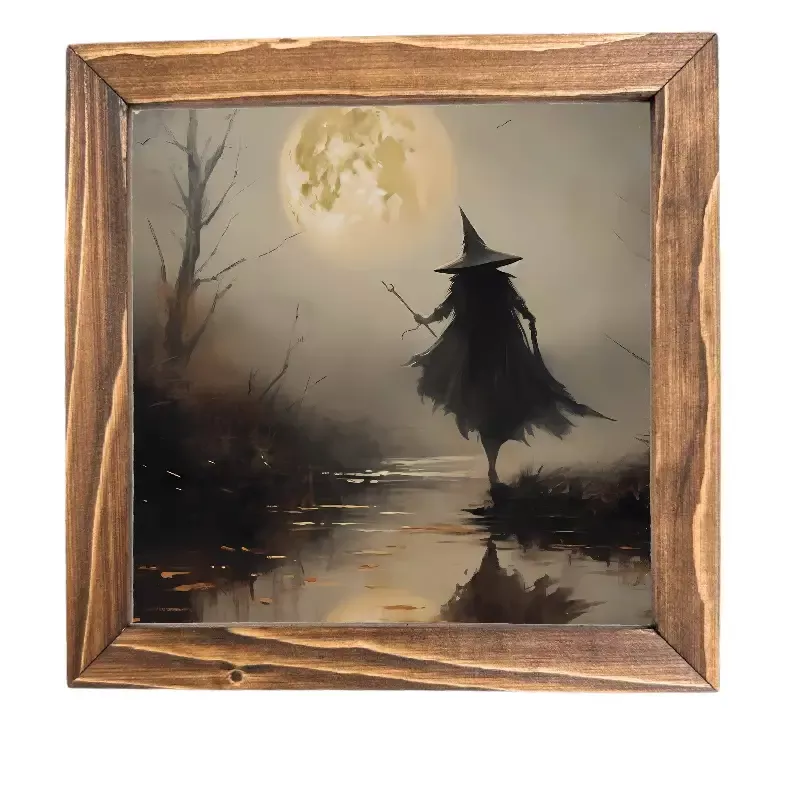 Halloween Witch Framed Wall Decor