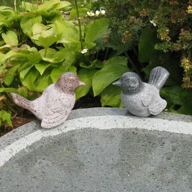 Hand Carved Natural Granite 5″L Stone Bird, Assorted Colors, Sold Individually