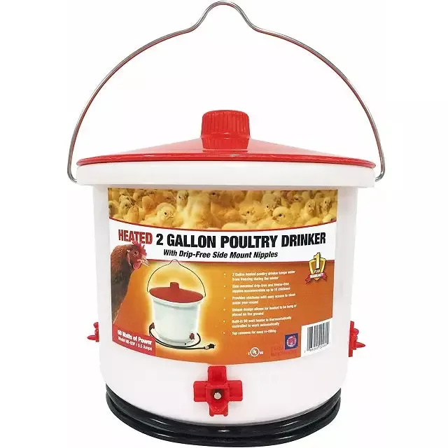 Heated Poultry Drinker, 2 Gallon