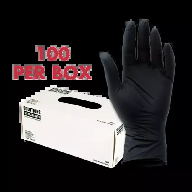 Heavy Duty Black Nitrile Gloves