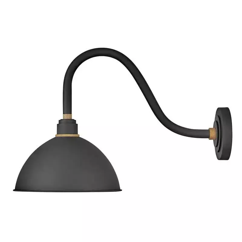 Hinkley 10544 Textured Black Outdoor Foundry Dome Sign Wall Light