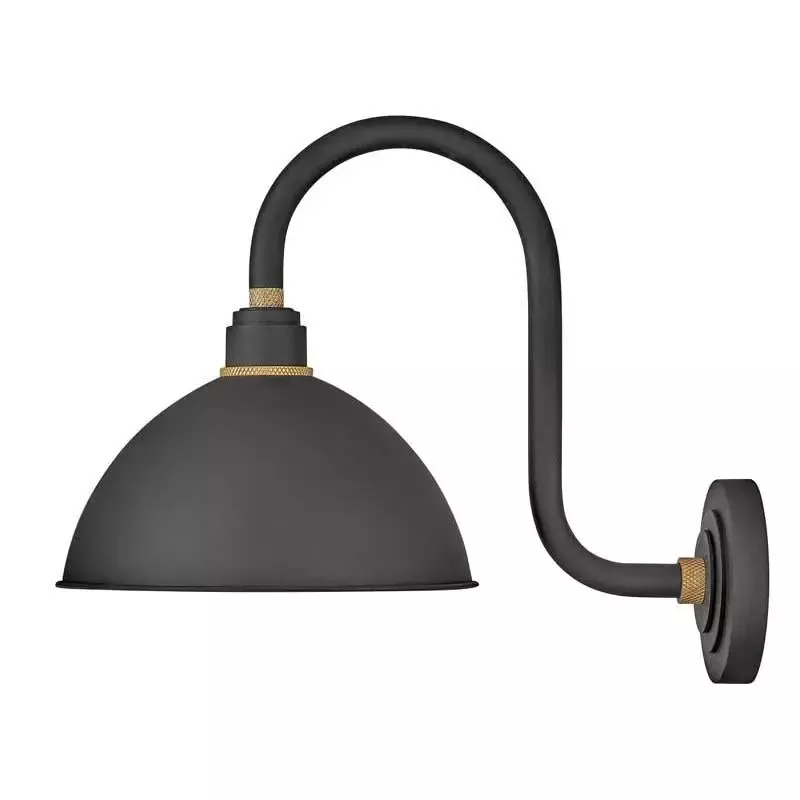 Hinkley 10564 Textured Black Outdoor Foundry Dome Sign Wall Light