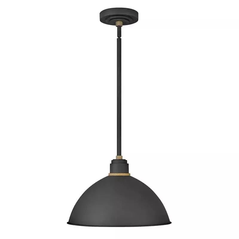 Hinkley 10685 Textured Black Outdoor Foundry Dome Hanging Light