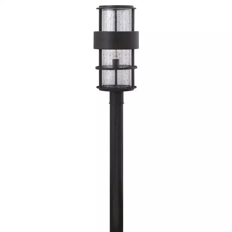 Hinkley 1901SK Outdoor Saturn Satin Black Post Mount Light