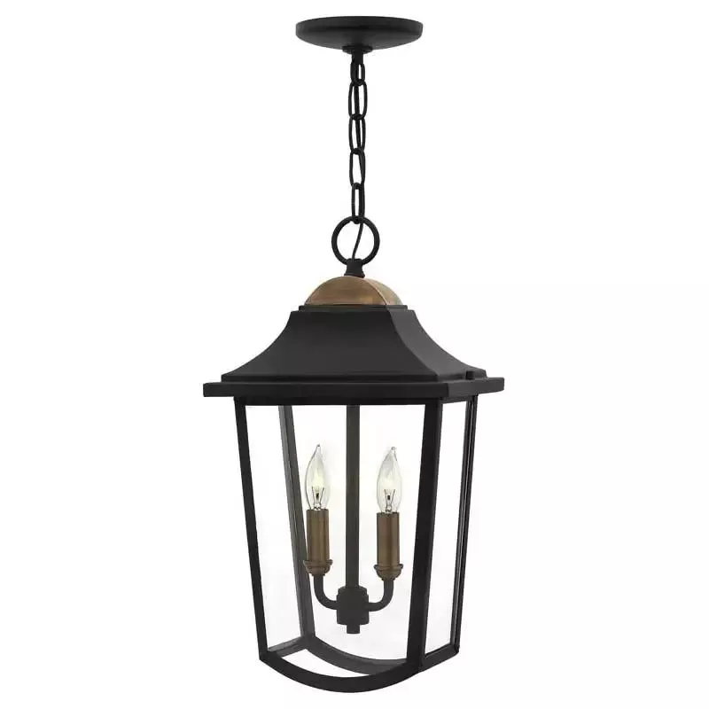 Hinkley 1972BK Outdoor Burton Black Hanging Light
