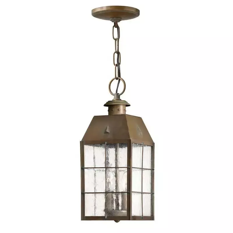 Hinkley 2372AS Outdoor Nantucket Aged Brass Hanging Light
