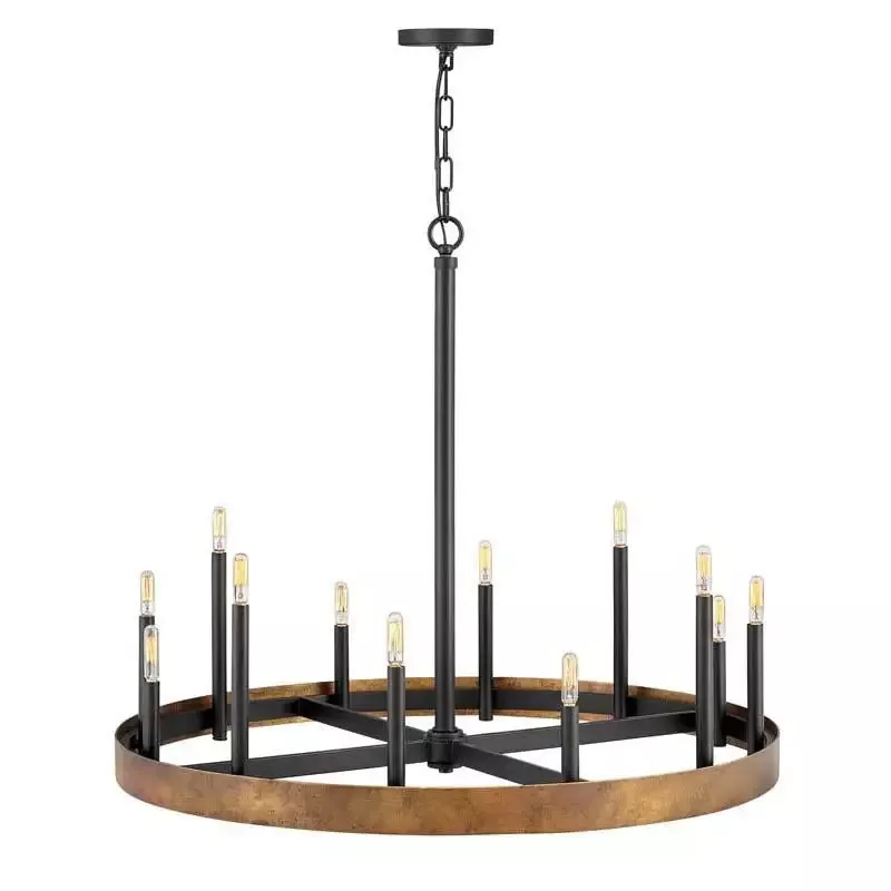 Hinkley 3869WA Chandelier Wells Weathered Brass