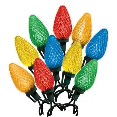 Holiday Wonderland 25-Count Multi-Color Faceted C9 LED Light Set