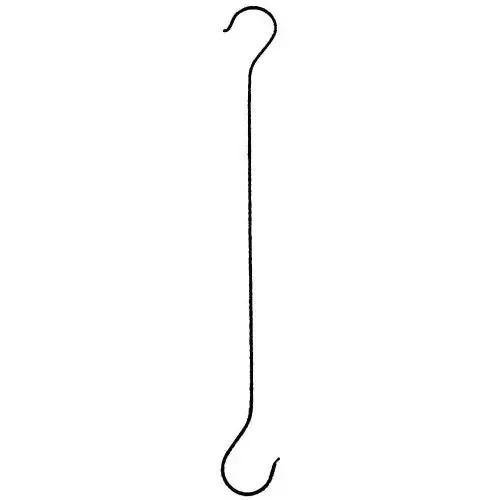 The Hookery 30″ Black Wrought Iron Extension Hook BF-30