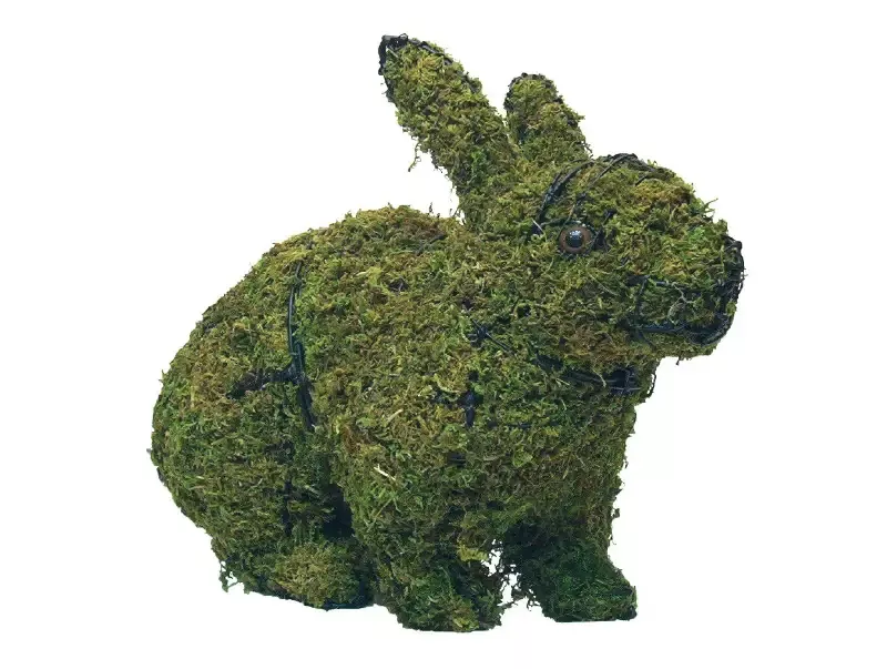 Hopping Rabbit 17″ and 26″ Topiary Sculpture – Wire Frame or Moss Filled