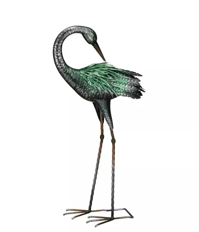 Iridescent Crane Decor – Preening