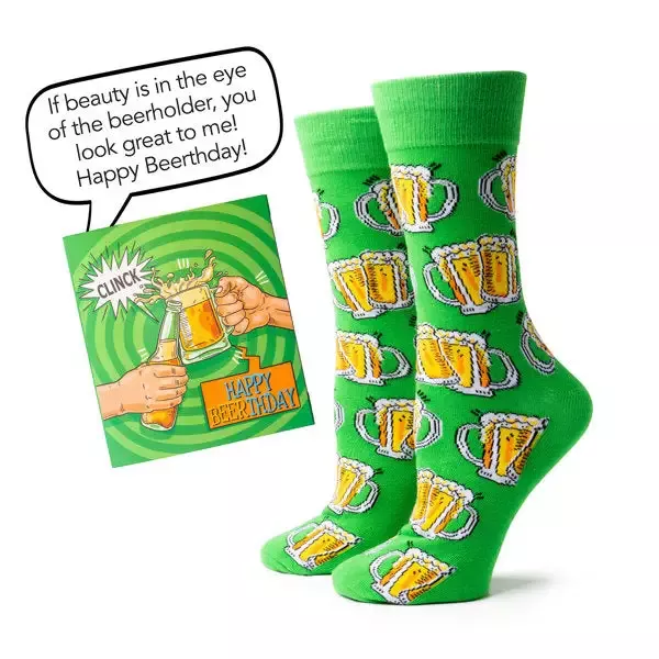 IT’S YO BIRTHDAY Gift Card Sock Set Happy Beerthday