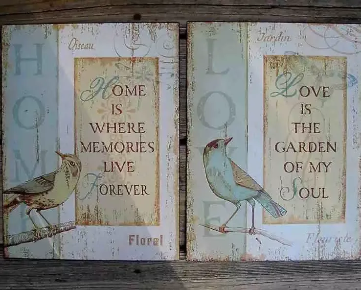 Jardin and Oiseau Wall Decor
