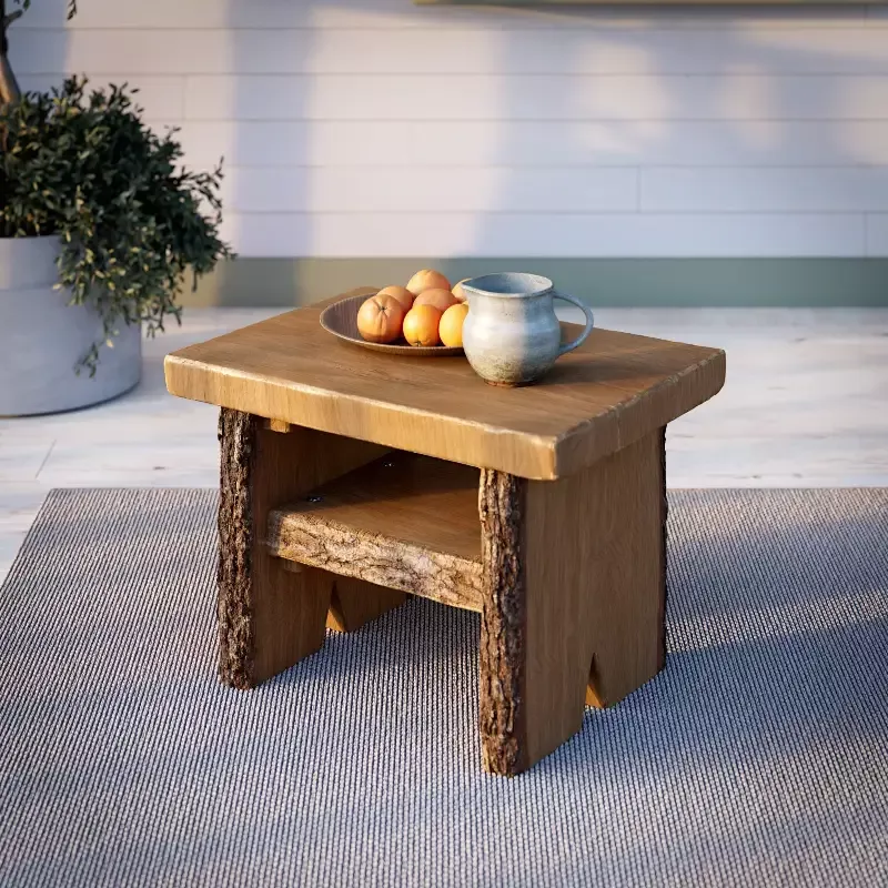 Keystone Amish Co. Palmer Live Edge Sunset Thicket End Table, Rectangle