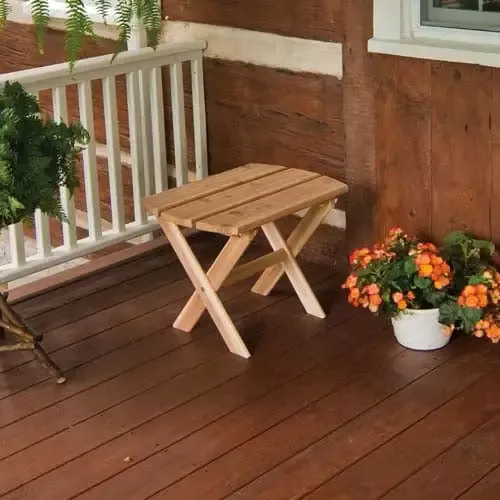 Keystone Amish Co. Red Cedar Folding Oval End Table