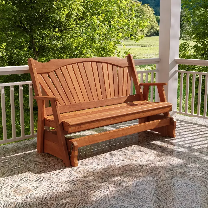 Keystone Amish Co. Sunburst Red Cedar Porch Glider