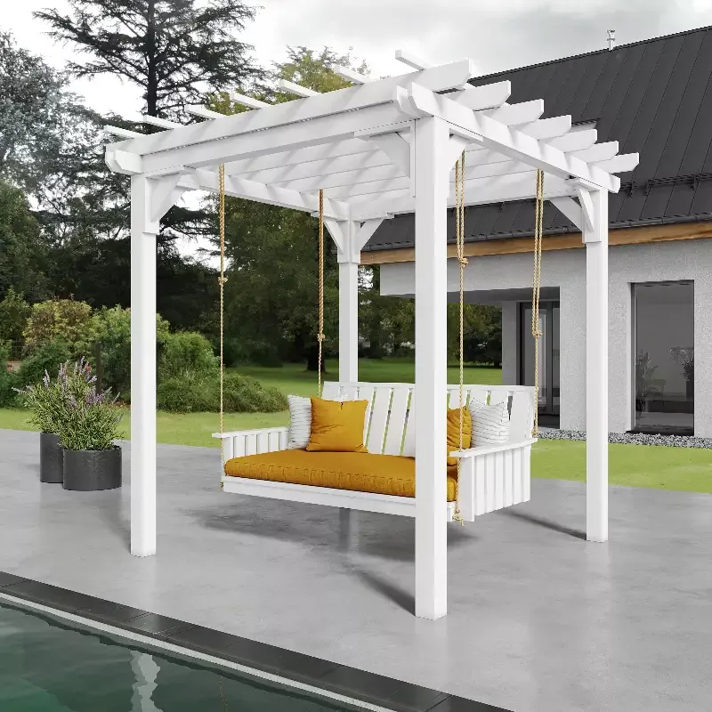 Keystone Amish Co. Weston Garden Pergola With Swing Set