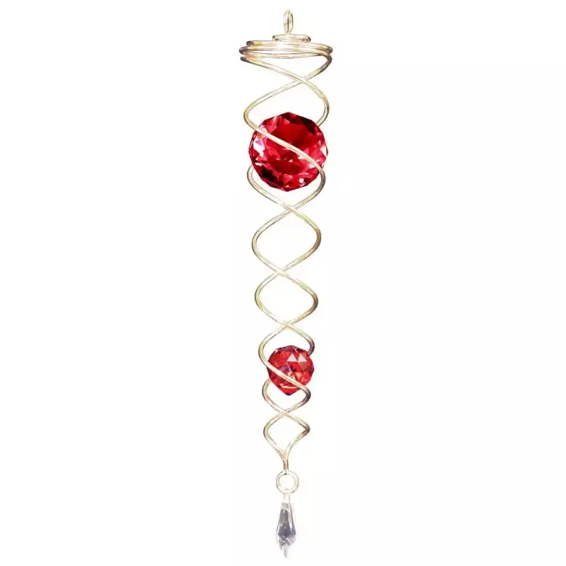 Large Gold / Red – Crystal Spiral Tail