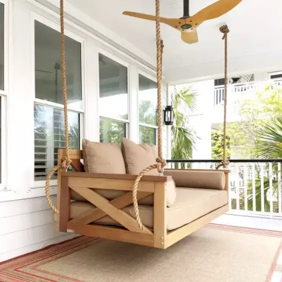 Lowcountry Swing Beds Twin, A-Grade Cedar The Modified Cooper River Daybed Swing