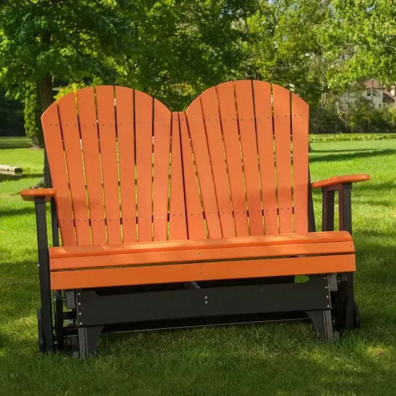 LuxCraft Adirondack 4ft. Recycled Plastic Patio Glider