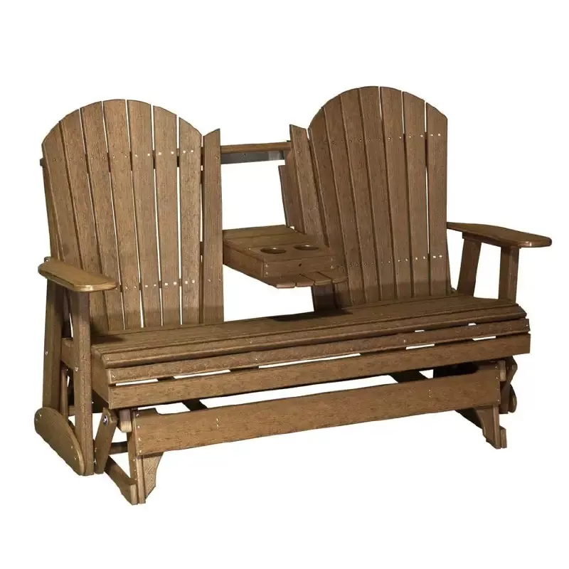 LuxCraft Adirondack Console 5ft. Recycled Plastic Patio Glider