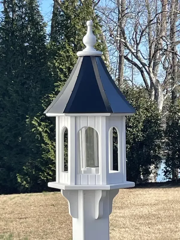 Luxury Black Vinyl Gazebo Bird Feeder – 28×10