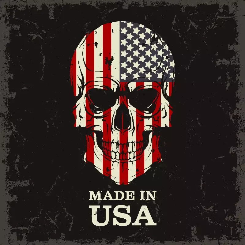 Made in USA Skull T-Shirt