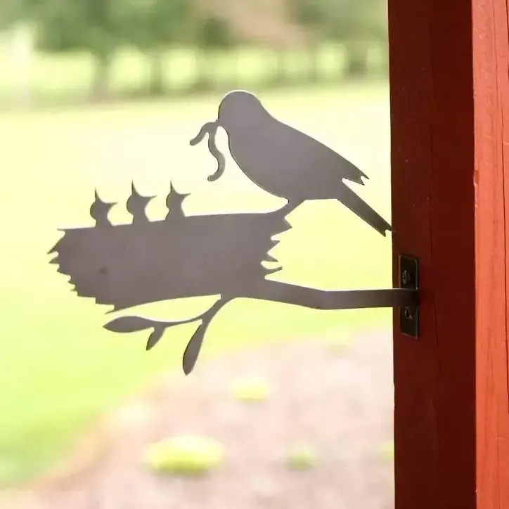 Mama Feeding Chicks Garden Sculpture