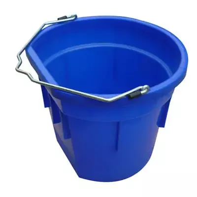 Master Rancher 20 Qt. Flat Back Poly Bucket, Assorted Colors