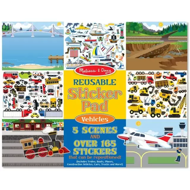 Melissa & Doug Reusable Sticker Pad – Vehicles