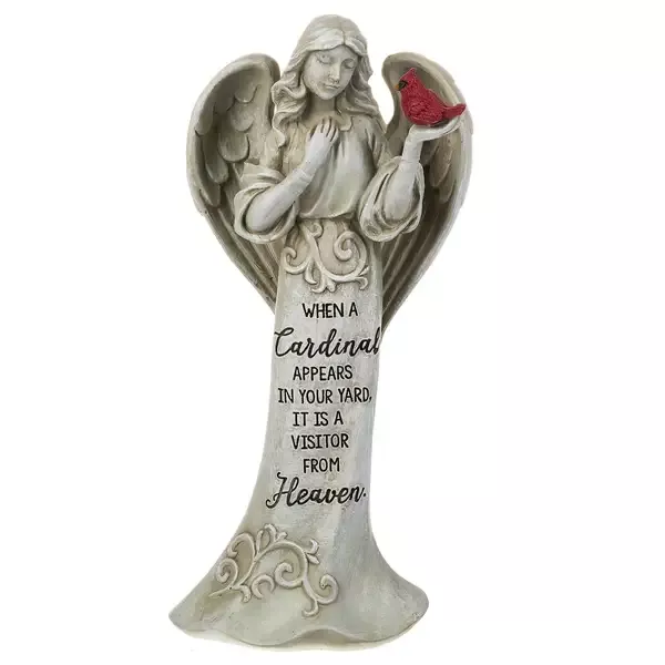 Memorial Angel Figurine “When a Cardinal Appears”