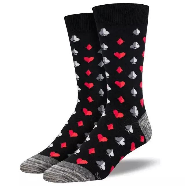 Men’s They Suit You Card Socks, Black