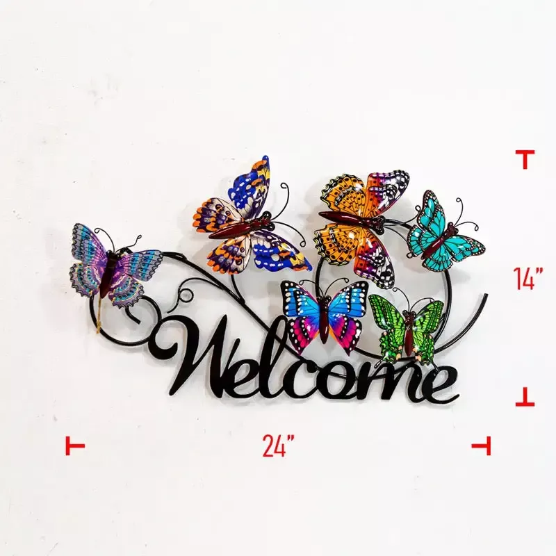 Metal Butterfly Welcome