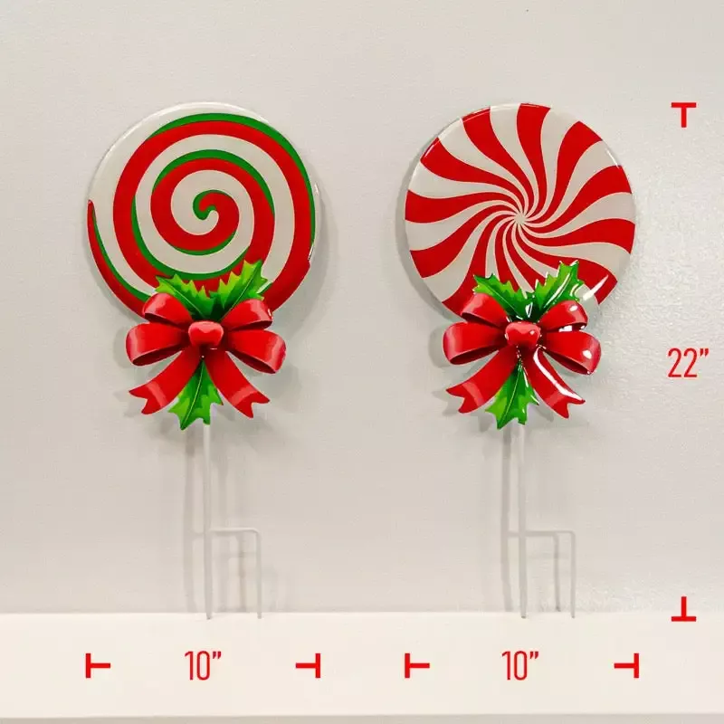 Metal Christmas Lollipop