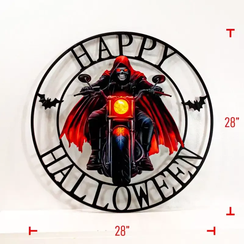 Metal Happy Halloween Plaque