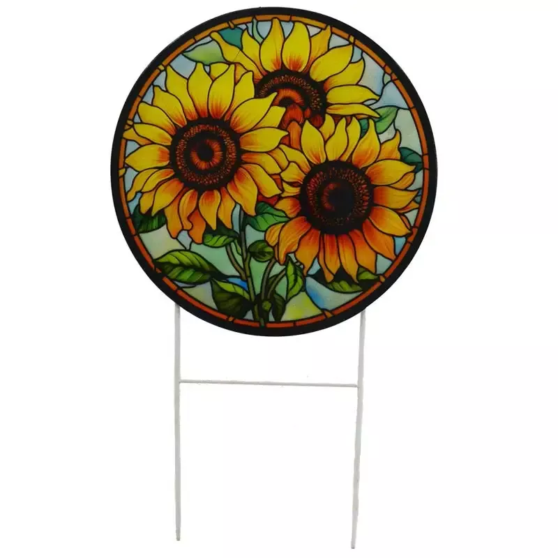 Metal Stained Sunflower’s Pole