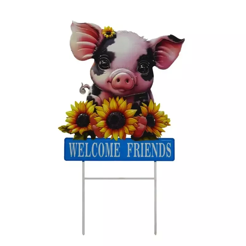 Metal Welcome Baby Pig