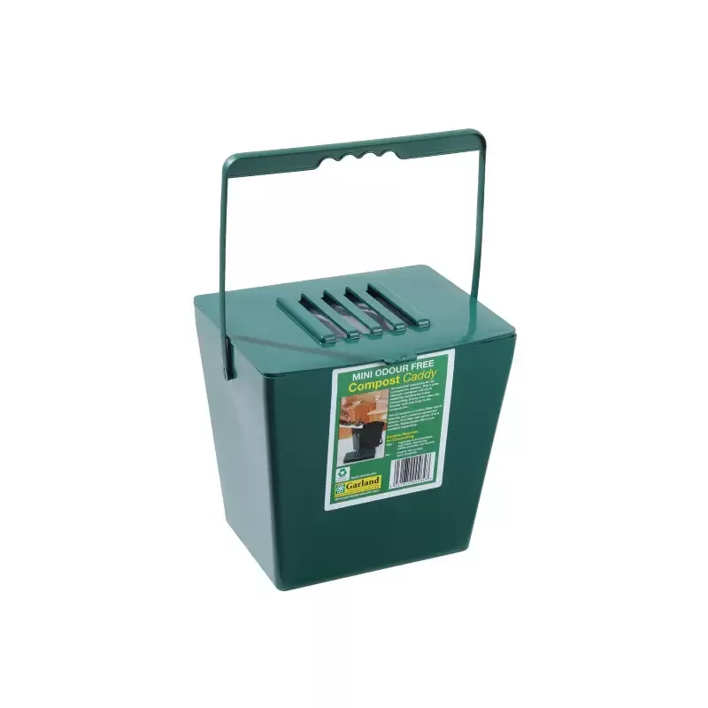Mini Compost Caddy, 1.3 Gallon Capacity, 6.5″W x 8.5″D x 8.5″H