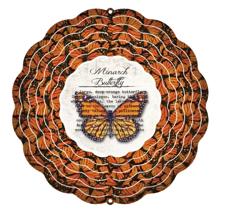 Monarch Butterfly Wind Spinner (10″)
