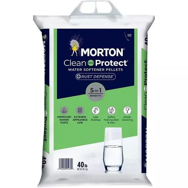 Morton Clean & Protect Water Softener Salt Pellets Plus Rust Defense, 40lb