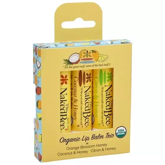 Naked Bee 3 Pack Lip Balm Gift Set