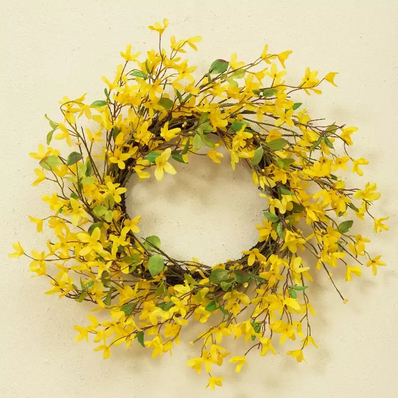 Natural Twig Forsythia Wreath