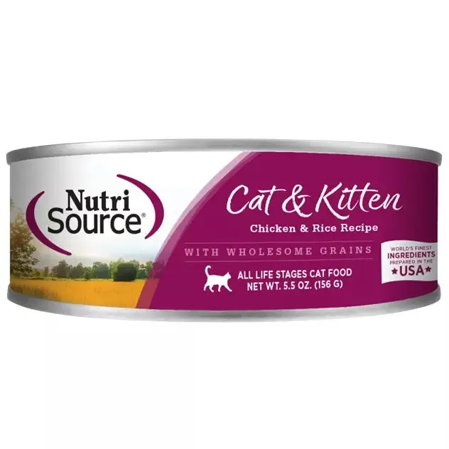 Nutrisource™ Chicken & Rice Canned Cat Food, Case of 12, 5.5 oz. Cans