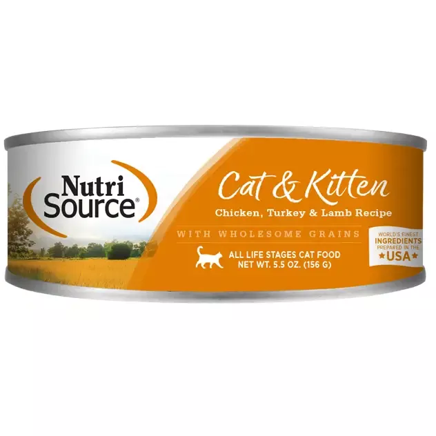 Nutrisource™ Chicken, Turkey & Lamb Canned Cat Food, Case of 12, 5.5 oz. Cans