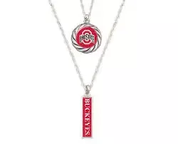Ohio State Double Down Necklace
