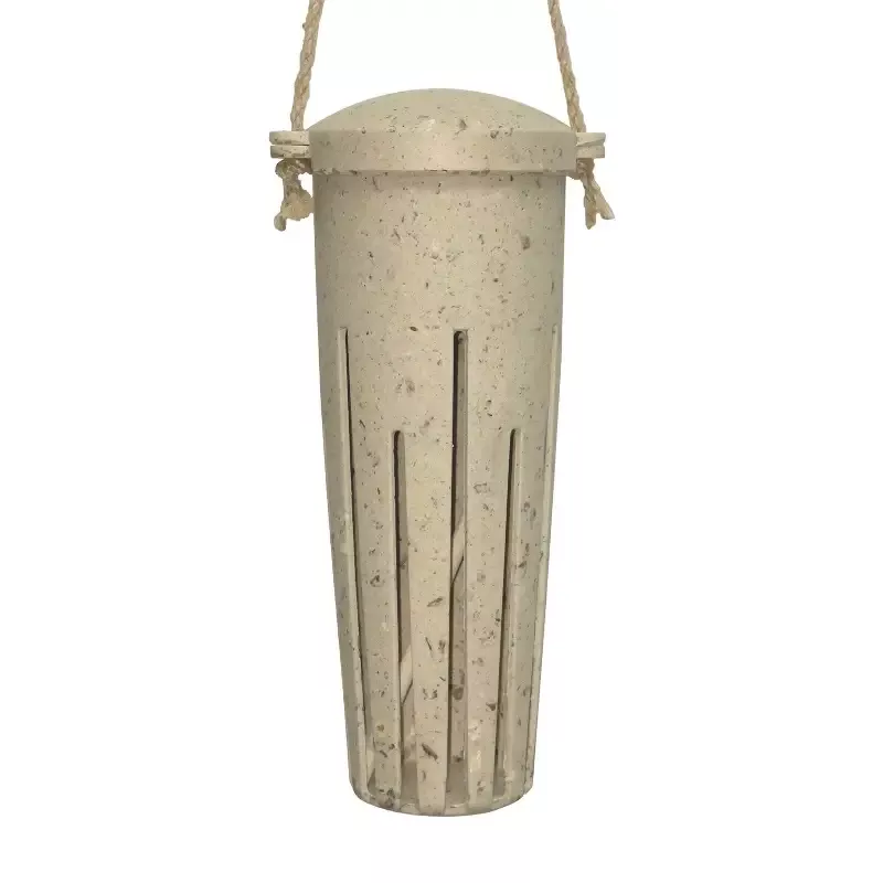Peanut Feeder – Coffee Husks 9.25″H x 3.25″ diameter