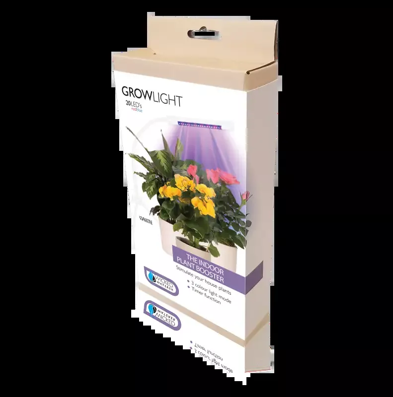 Plant Booster Grow Light w/Tripod base, Adjustable neck & Timer – Indoor Use – USB compatible