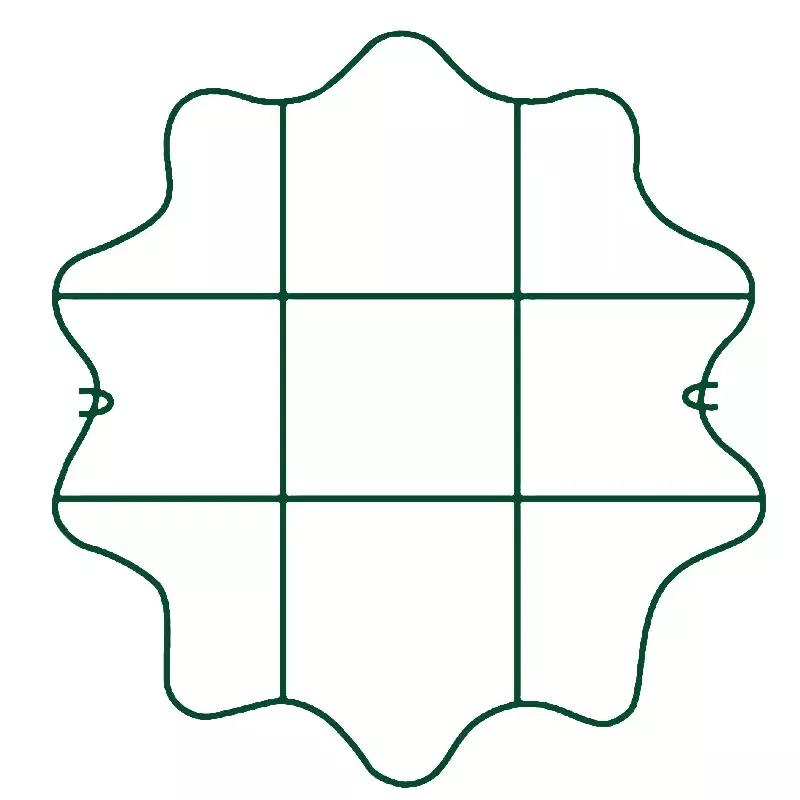 Plant Support Grid 21″ Scalloped Circle Made of .24″ Galvanized Steel