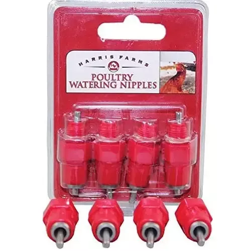 Poultry Waterer Nipples, 4 Pack
